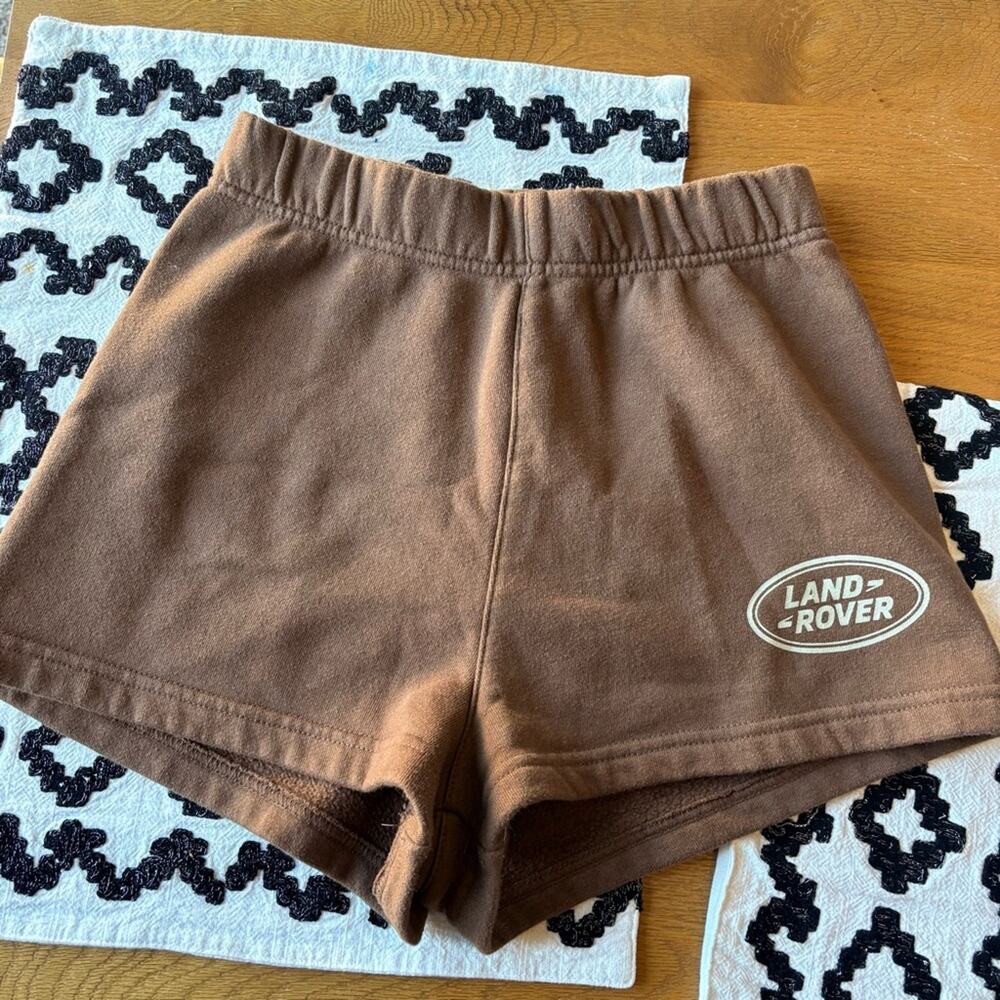 PacSun Land Rover Logo Brown Sweat Shorts womens size small S